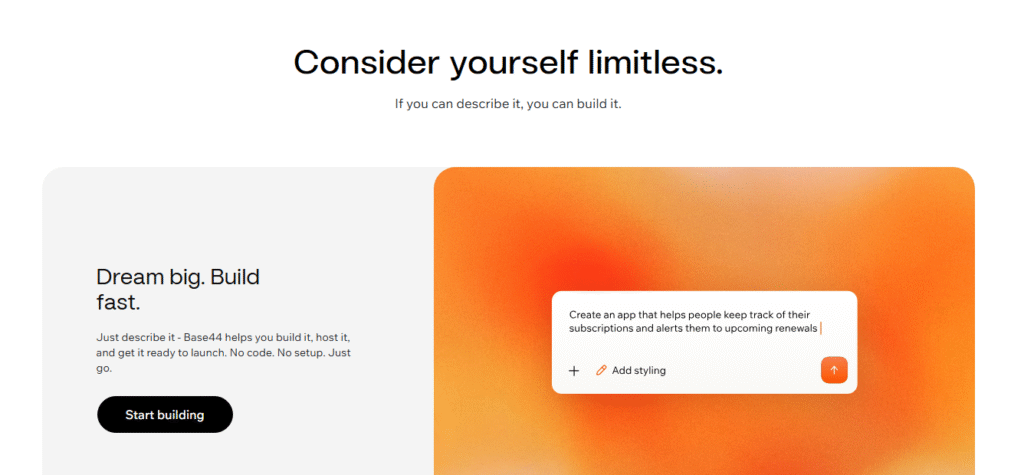 Explore Base44 — a powerful AI-powered no-code platform for building web and mobile apps.
