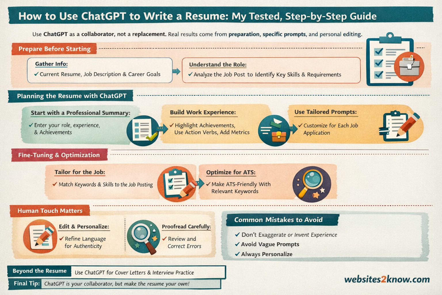How to use ChatGPT to write a resume