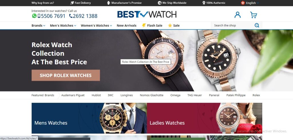 Best Hong Kong Watch E-commerce Websites