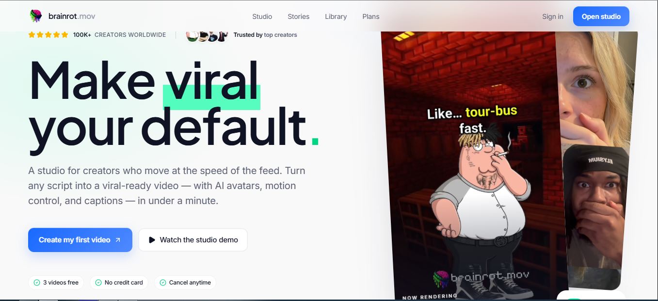 Brainrot.mov Review: The Fastest Way to Create Viral Short Videos